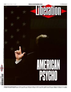 Χαρακτηριστικότερο όλων το πρωτοσέλιδο της γαλλικής Liberation με τον χαρακτηριστικό τίτλο American Psycho σε μαύρο φόντο παραπέμποντας στη ομώνυμη ταινία του 1999 με πρωταγωνιστή έναν ψυχρό χρηματιστή ο οποίος διακατέχεται από την ψύχωση της κοινωνικής επίδειξης.