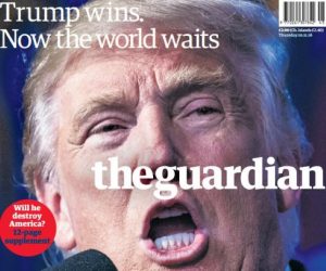«Ο Τραμπ κερδίζει και ο κόσμος περιμένει» σχολιάζει ο Guardian ο οποίος σε 12 σελίδες επιχειρεί να απαντήσει στο ερώτημα αν ο νέος πρόεδρος των ΗΠΑ θα καταστρέψει την Αμερική.