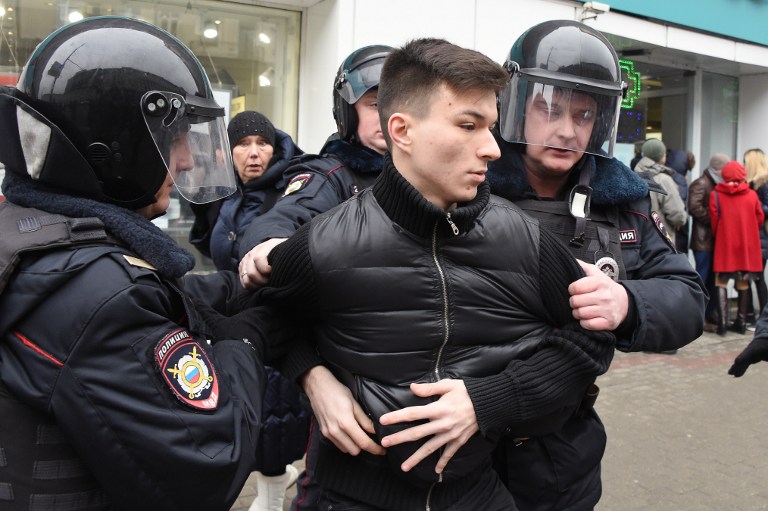 RUSSIA-POLICE-OPPOSITION-POLITICS-PROTEST