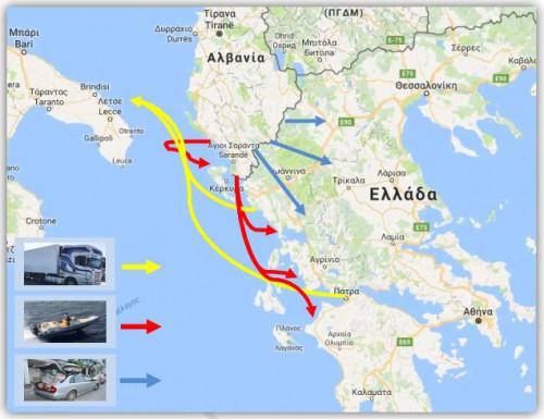 Οι διαδρομές της κάνναβης.