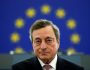 ECB President Draghi delivers a speech during a ceremony to mark the 20th anniversary of the launch of the Euro, at the European Parliament in Strasbourg