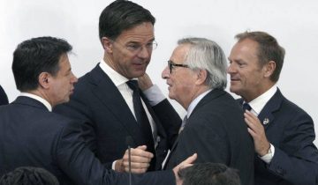 Giuseppe Conte, Mark Rutte, Donald Tusk, Jean-Claude Juncker
