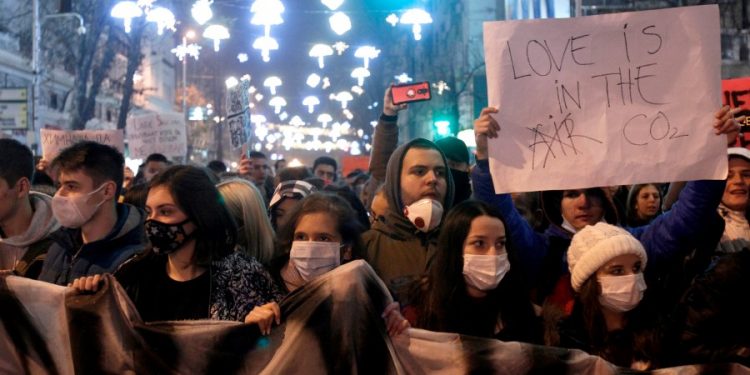 North Macedonia Protest