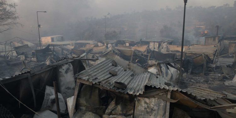 Fire breaks out at Greece's overcrowded Moria refugee camp