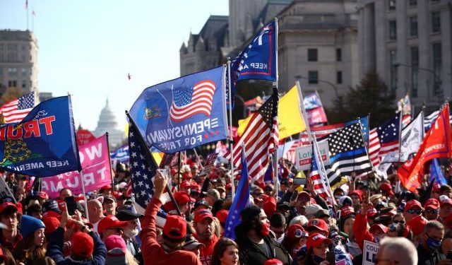 Supporters of U.S. President Trump protest against election results, in Washington