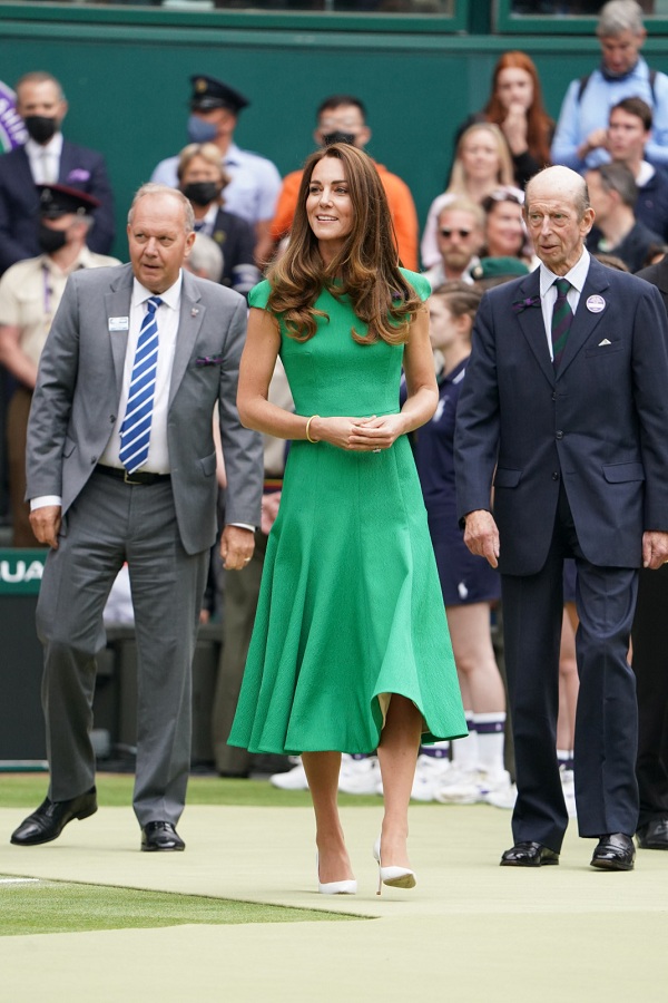 The Duke And Duchess of Cambridge Seen  Attending The Wimbledon Ladies Final 2021 *NO UK*