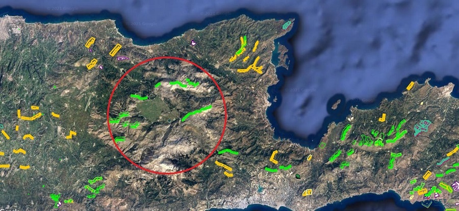 Στον κύκλο το γεωγραφικό σημείο της αντιπεριβαλλοντικής επένδυσης