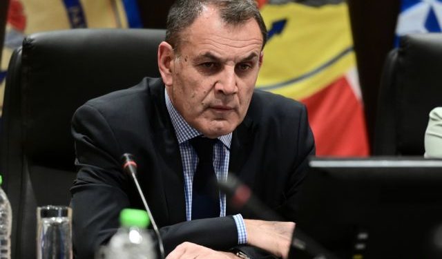 ΣΥΜΜΕΤΟΧΗ ΥΕΘΑ ΝΙΚΟΛΑΟΥ ΠΑΝΑΓΙΩΤΟΠΟΥΛΟΥ ΣΤΗ ΤΗΛΕΔΙΑΣΚΕΨΗ ΤΟΥ "UKRAINE DEFENCE CONSULTATIVE GROUP" (ΓΡ. ΤΥΠΟΥ ΥΠ. ΑΜΥΝΑΣ/EUROKINISSI)