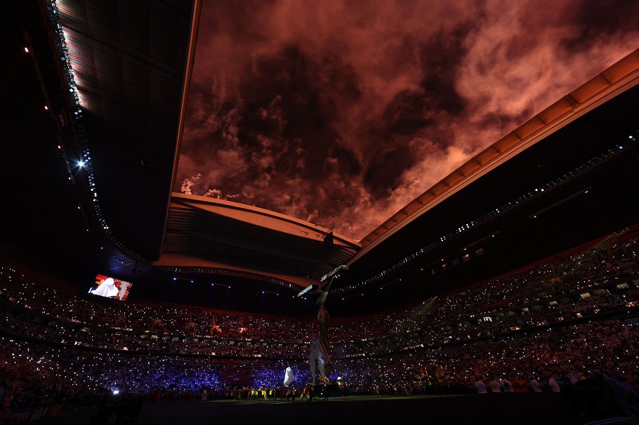 Soccer Football - FIFA World Cup Qatar 2022 - Group A - Qatar v Ecuador - Al Bayt Stadium, Al Khor, Qatar - November 20, 2022 General view during the opening ceremony REUTERS/Matthew Childs