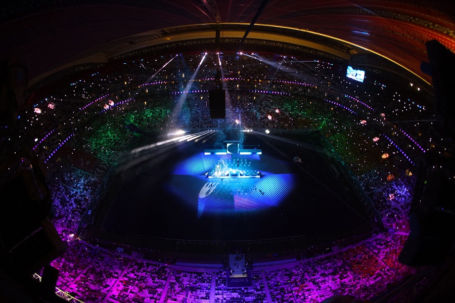 Soccer Football - FIFA World Cup Qatar 2022 - Group A - Qatar v Ecuador - Al Bayt Stadium, Al Khor, Qatar - November 20, 2022 General view during the opening ceremony REUTERS/Fabrizio Bensch
