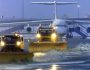 MUN01-20010108-MUNICH, GERMANY:  Early morning Monday 8th January 2001 and the snowploughs are out on the runways at Munich Airport following heavy overnight snowfall which caused disruption to flights in and out of the city. Most of southern Germany awoke to a thick pile of snow this morning. EPA PHOTO-DPA-GERO BRELOER