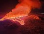 A volcano spews lava and smoke as it erupts, near Grindavik, on Reykjanes Peninsula, Iceland, February 8, 2024. Iceland Civil Protection/Handout via REUTERS THIS IMAGE HAS BEEN SUPPLIED BY A THIRD PARTY. MANDATORY CREDIT. NO RESALES. NO ARCHIVES.