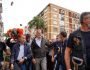 King Felipe VI of Spain (C) is heckled by angry residents who throw mud and objects during his visit to Paiporta, in the region of Valencia, eastern Spain, on November 3, 2024, in the aftermath of devastating deadly floods. A delegation led by Spain's king and prime minister was heckled today as it visited the Valencia region hit by deadly floods, with some screaming "assassins" and others throwing mud, according to AFP journalists on the scene. King Felipe VI and Queen Letizia visited the town of Paiporta, one of the most affected by the floods that have killed more than 200 people, alongside Prime Minister Pedro Sanchez and other officials. (Photo by Manaure Quintero / AFP)