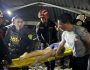 This handout picture released by La Libertad Police Region shows rescue teams working at the scene of an accident in which a roof of a food court collapsed in a shopping mall in Trujillo, Peru on February 21, 2025. At least three people were killed and some 20 injured when the roof of the food court in a busy shopping mall in northern Peru collapsed on Friday night, authorities said. (Photo by Handout / La Libertad Police Region / AFP) / RESTRICTED TO EDITORIAL USE - MANDATORY CREDIT "AFP PHOTO / LA LIBERTAD POLICE REGION / HANDOUT /  " - NO MARKETING NO ADVERTISING CAMPAIGNS - DISTRIBUTED AS A SERVICE TO CLIENTS