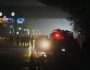 Pakistani police officers remove vehicles and people from the main entry of Nur Khan airbase following an Indian missile strike in Rawalpindi, Pakistan, Saturday, May 10, 2025. (AP Photo/Anjum Naveed)